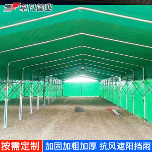【云浮移动推拉雨棚伸缩雨篷移动仓库棚工厂装卸货运站遮阳棚】- 